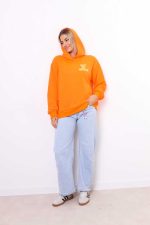 Bluza kaptur Out Of Office – Pomarańcz neon, UNI