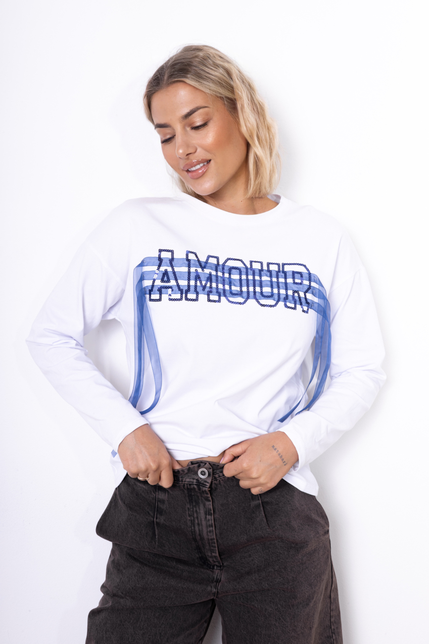 Bluzka Amour – Niebieski, UNI