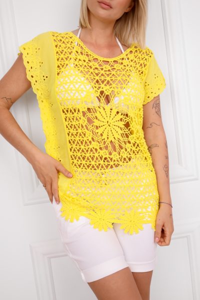 Bluzka Flora – Żółty, UNI