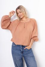 Bluzka Silvia – Camelowy, UNI
