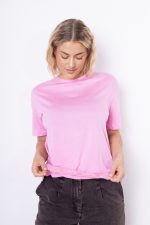 Bluzka dół koronka – Różowy, UNI