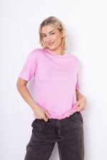 Bluzka dół koronka – Różowy, UNI