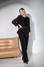 Garnitur cekinowy lampas – Czarny/złoty, L/XL