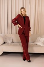 Garnitur cekinowy lampas – Wino, L/XL