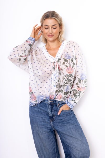 Koszula Róże – Niebieski, UNI