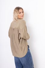 Koszula pionowe gniecenia – Oliwka, UNI