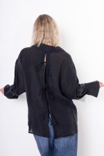 Koszula tył wiązanie – Czarny, UNI