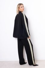 Spodnie kant lampasy – Czarny, S