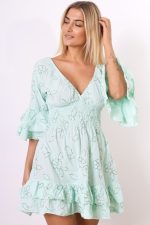 Sukienka cekiny Maggio – Miętowy, UNI