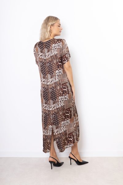 Sukienka zebra/pantera – Czekolada, UNI