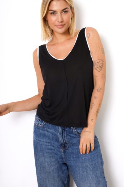 Top lamówka – Czarny, UNI