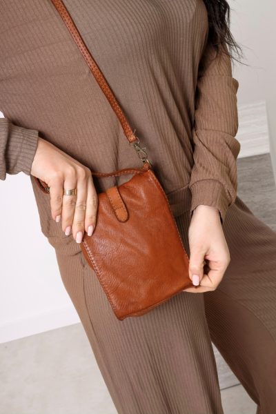 Torebka mała sprzączka – Camelowy, Mały