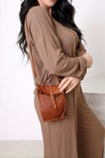 Torebka mała sprzączka – Camelowy, Mały