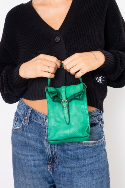 Torebka mała sprzączka – Zielony, Mały