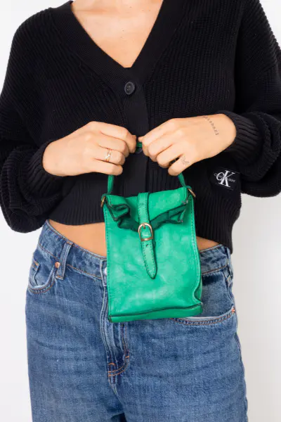 Torebka mała sprzączka – Zielony, Mały