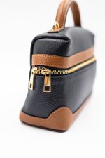 Torebka mały kuferek – Czarny/camel, Mały