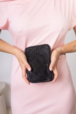 Torebka reporterka pleciona – Czarny, Mały