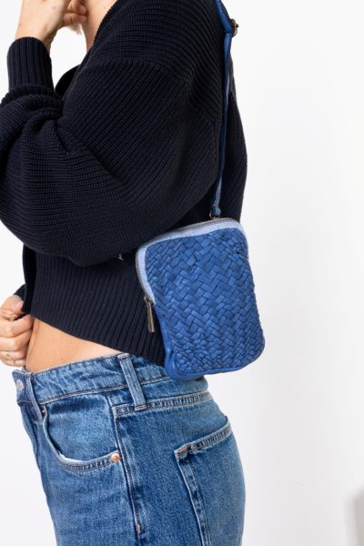 Torebka reporterka pleciona – Granat, Mały