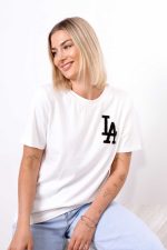T-shirt LA – Biały, UNI