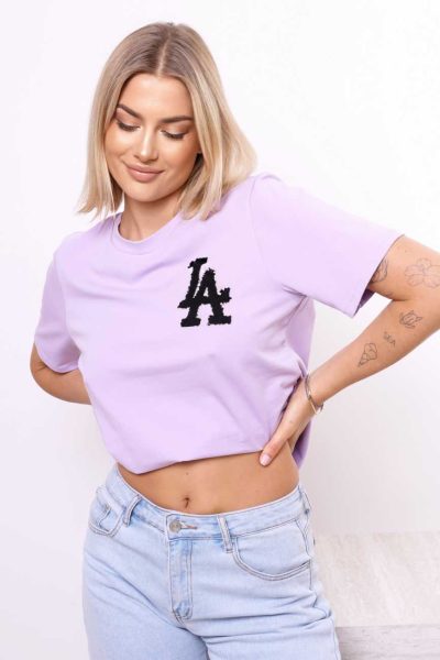 T-shirt LA – Lila, UNI