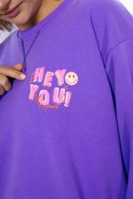 Bluza emotka Hey You – Fiolet, UNI