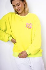 Bluza emotka Hey You – neon żółty, UNI