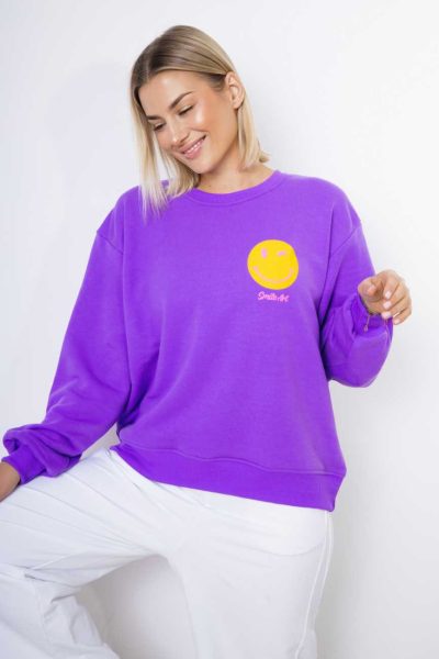Bluza emotka Why Not – Fiolet, UNI