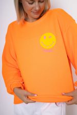 Bluza emotka Why Not – Pomarańcz neon, UNI