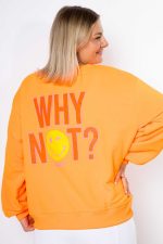 Bluza emotka Why Not – Pomarańcz neon, UNI