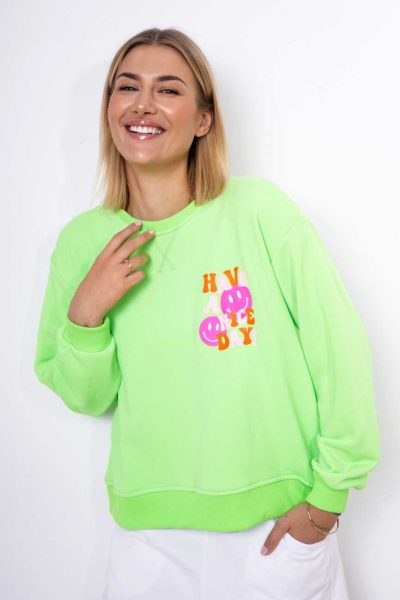 Bluza emotki Have A Nice Day – Limonka neon, UNI