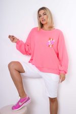 Bluza emotki Have A Nice Day – Róż neon, UNI