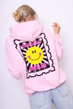 Bluza kaptur Sending Smiles duża – Puder, UNI
