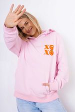 Bluza kaptur emotki XoXo – Puder, UNI