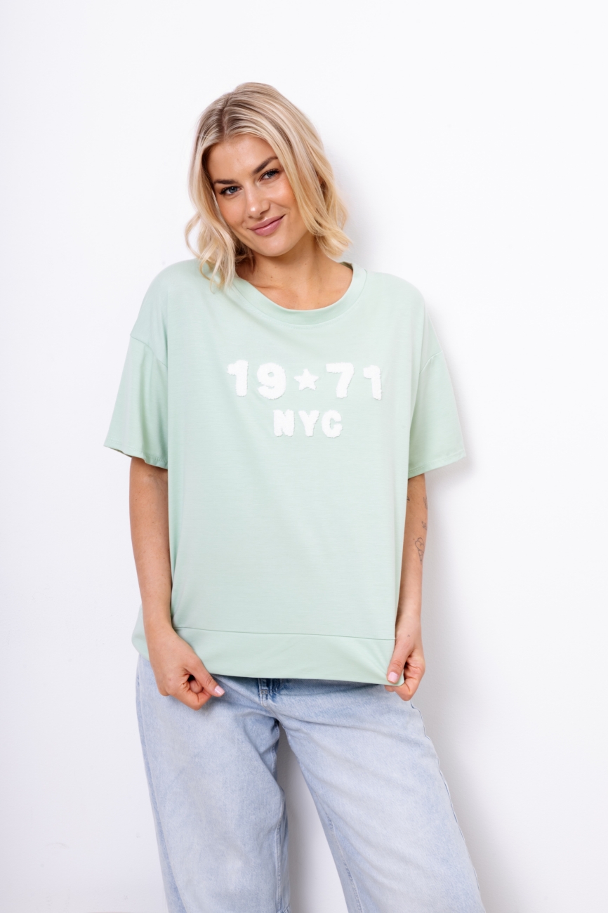 Bluzka 19*71 NYC – Miętowy, UNI