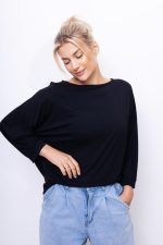 Bluzka nietoperz Mooij – Czarny, UNI