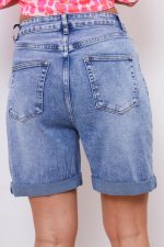 Spodenki jeans podwijane – Niebieski, M