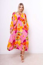 Sukienka Carmen – Różowy, UNI