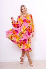 Sukienka Carmen – Różowy, UNI