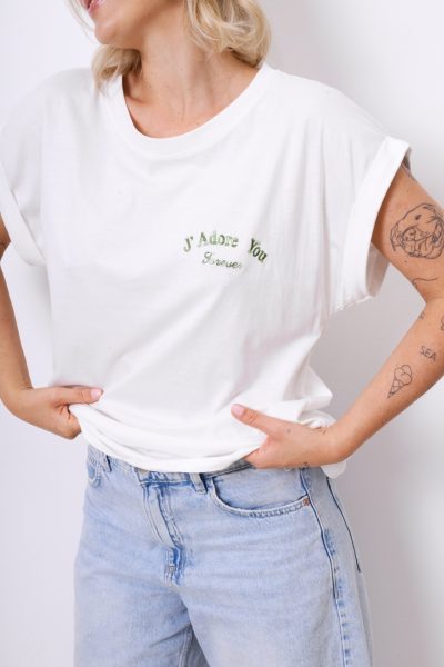 T-shirt J’Adore You – Zielony, UNI