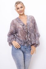 Bluzka Fabienne – Niebieski, UNI