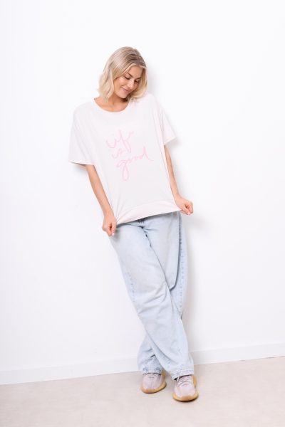 Bluzka Life Is Good – Beż, UNI