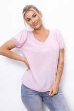 Bluzka Magic brokat – Różowy, S/M