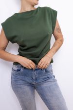 Bluzka marszczony bok – Oliwka, UNI