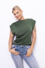 Bluzka marszczony bok – Oliwka, UNI