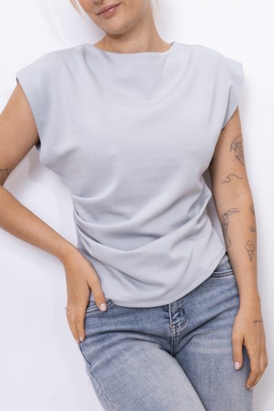 Bluzka marszczony bok – Szary, UNI