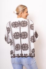 Koszula haftowana cekiny – Czekolada, M/L