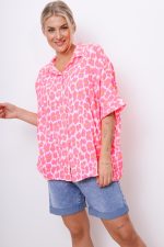 Koszula pantera neon – Fuksja, UNI