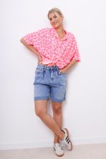 Koszula pantera neon – Fuksja, UNI