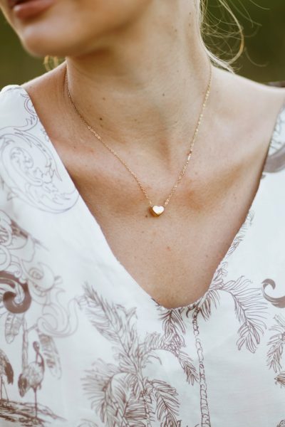 Łańcuszek serduszo kluczyk – Złoty