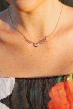 Łańcuszek skrzydła serce – Złoty